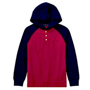 Polo by Ralph Lauren Boys Waffle Knit Cotton Hoodie Worn Once size M (10-12)